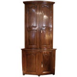 Antique Louis XV Walnut  Corner Cabinet