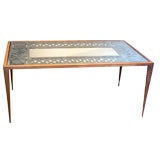 Antique Patinated Bronze Panel Mounted as a Table