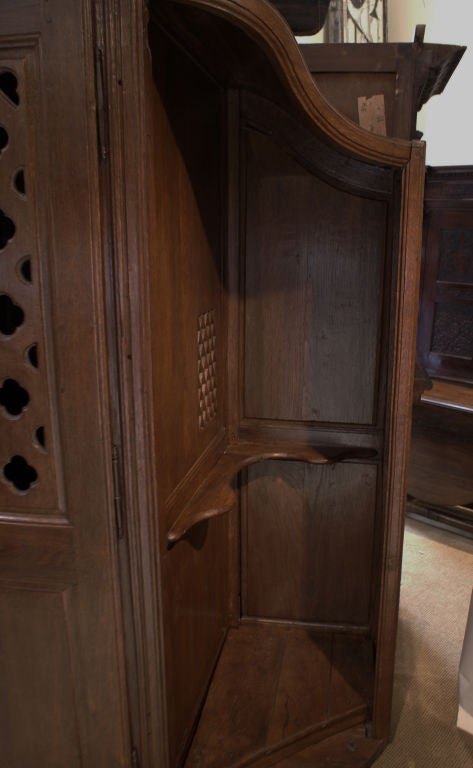 Probably your only chance to own your own 18th century French Oak Confessional. Could be used as a great secret passage / bar or wine cabinet. Generally pieces like this are made into book cases. If nothing else an amazing conversation piece.