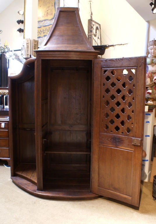 French Provincial Large French Oak Confessional  / Cabinet, circa 1750