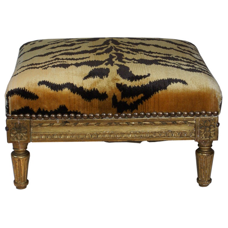 Gilt wood French  foot stool