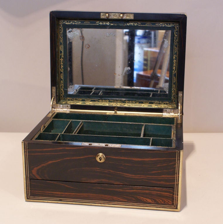 English Great Calamander Wood Jewelry Box