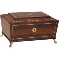 Regency Rosewood Tea Caddy` / Jewel Box