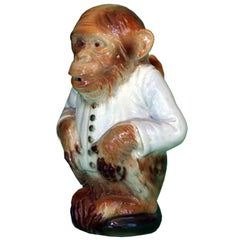 Majolica "Gentleman Monkey" Pitcher