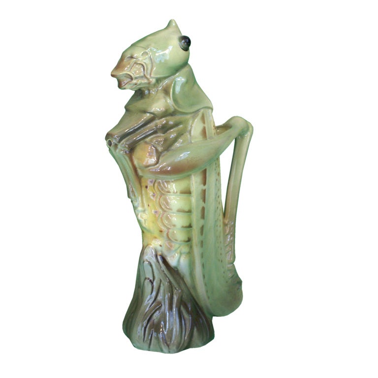 Rare Majolica Absinthe Pitcher