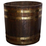 Antique Oak Brass Bound Bucket