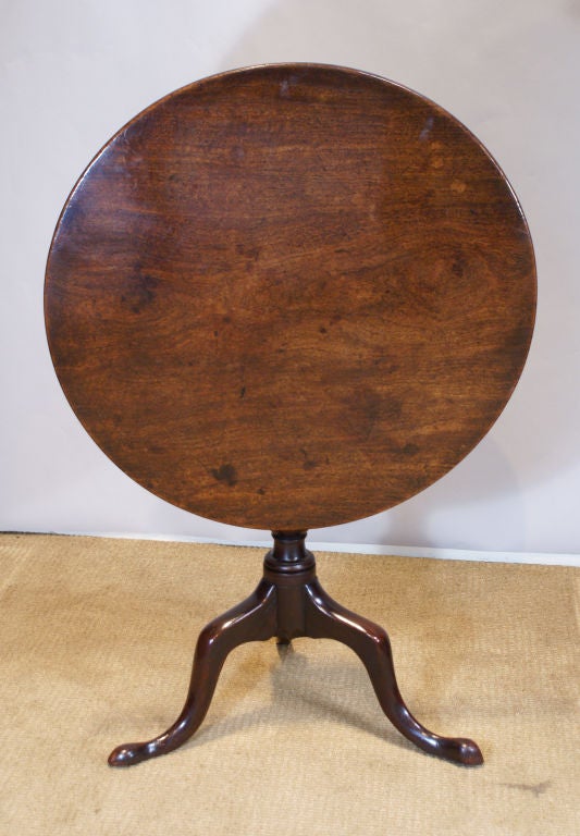 Chippendale Mahogany Tripod Pedestal Table