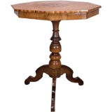 Inlaid Pedestal Table