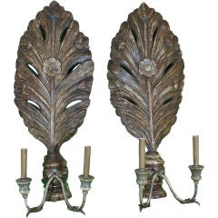 Pair of Candle Screens as Sconces