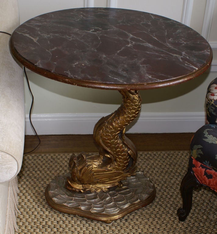 Dolphin Pedestal Table