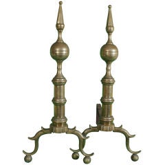 Pair of Brass Andirons 9