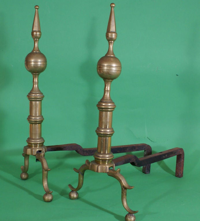 Pair of Brass Andirons 1