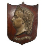 Brass Wall Plaque of Queen Victoria