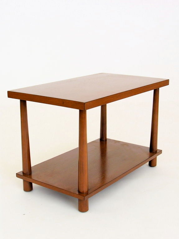 T.H. Robsjohn-Gibbings Reverse Tapper Lamp Tables In Good Condition In Portland, OR