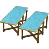 Vintage Edward Wormley Mosiac Tile Tables