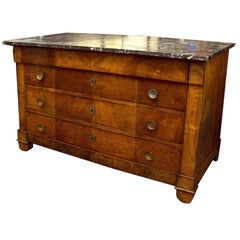 Directoire Four-Drawer Chest, Original Marble