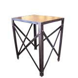 Early 20thC  French Industrial Steel Table with Slate Top