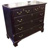 Antique Pine Chest, Black Paint Antique Pine Chest, Black Paint