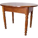 Antique French Cherry Oval Side Table