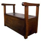 Antique French Boxseat Bench