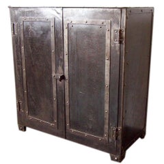 Early 20th Century French Industrial Steel Buffet