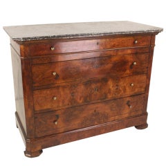 Antique Louis Philippe Commode with Original Marble Top