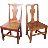 Antique EIGHT English Period Oak Small Chairs