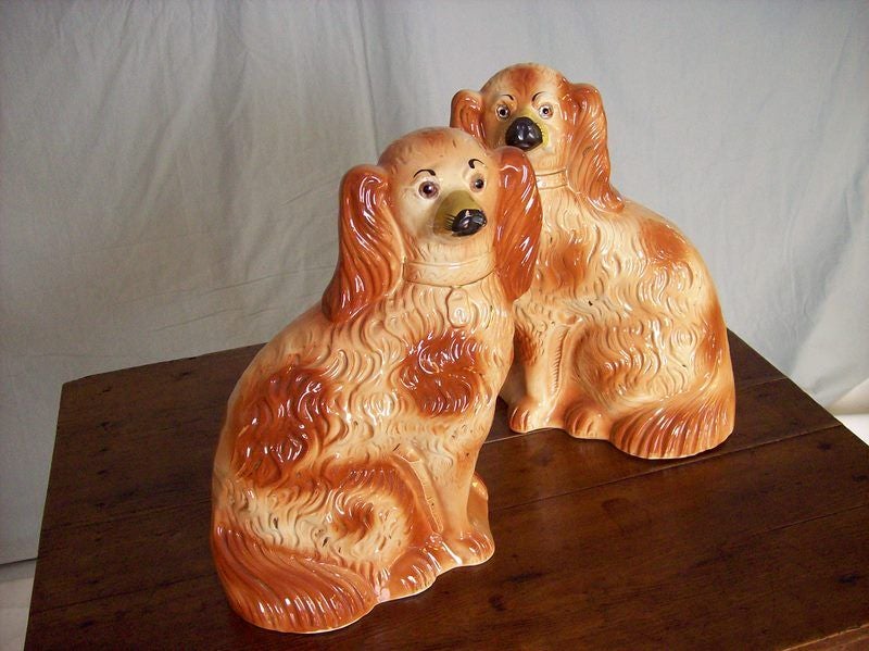 Ceramic English Antique Staffordshire Dogs