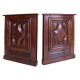 Pair of French Antique Corner Cabinets