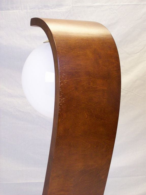 Mid-20th Century Mid Century Wood Cobra Lamp
