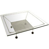 1960's Atomic Age Chrome Coffee Table