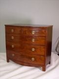 Antique English Regency  Bowfront Chest of Drawers