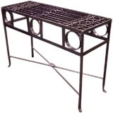 French Vintage Iron Grille Table