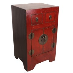 Small Antique Lacquered Chinese Cupboard