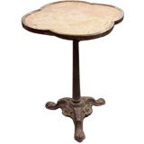 Vintage French Marble Topped Bistro Table