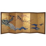 Fine Antique Japanese Six Panel Screen