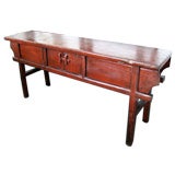 Dramatic Antique Chinese Dark Red  Console