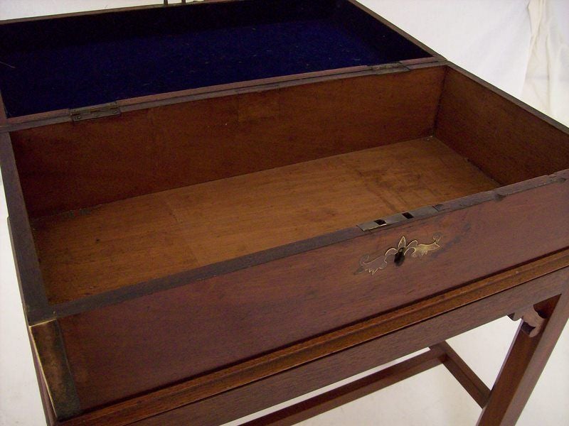 18th Century Mahogany Brass-bound  Box on Stand
