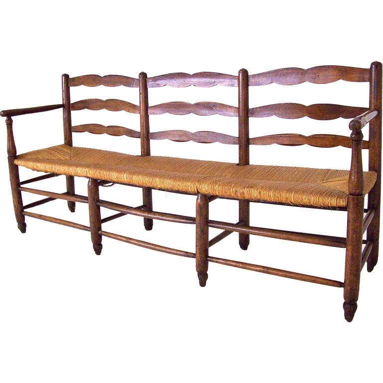 Long Antique French Country Bench