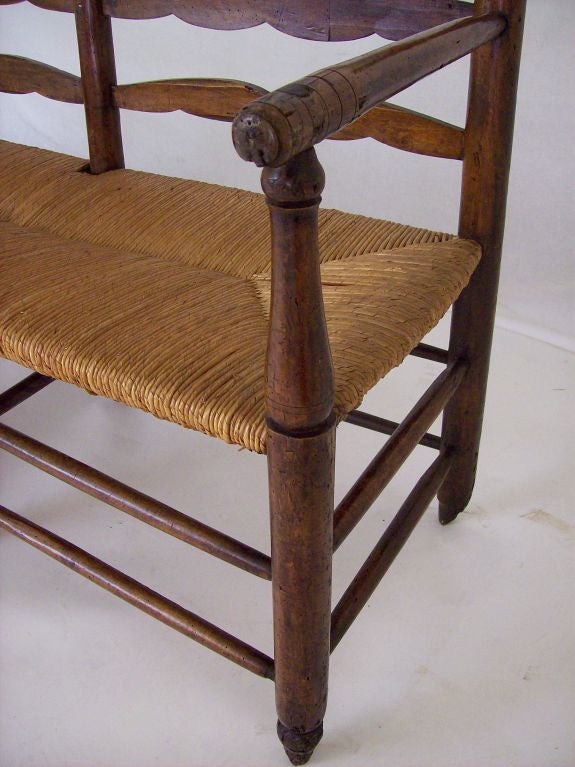 french country bench with back