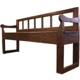 Antique French Chestnut Bench