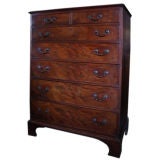 18th Century Tall English Mahogany Chest of Drawers