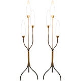 PAIR of French Mid-Century Modern Floor Lamps