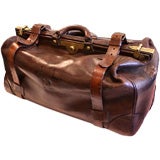 Antique English Leather Gladstone Bag at 1stDibs