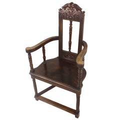 Antique Carved French Armchair