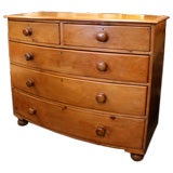 Antique English Pine Bowfront Chest