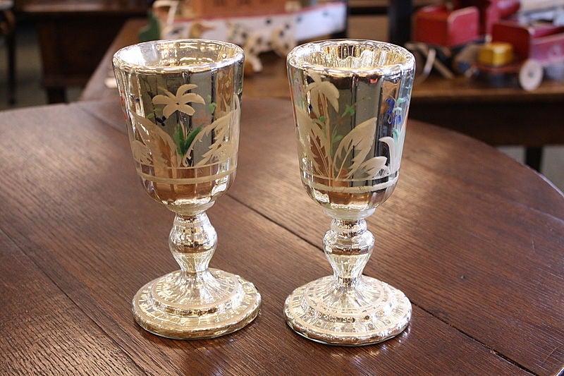 19th Century 48-Piece Antique Mercury Glass Collection