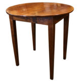 Antique French Round Cherry Side Table