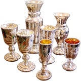 48-Piece Antique Mercury Glass Collection