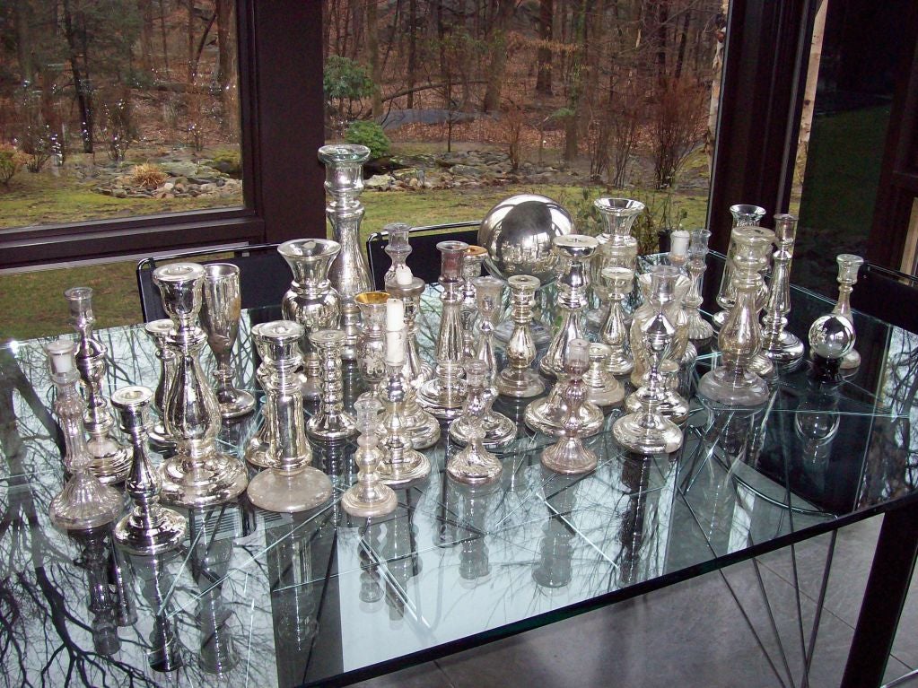 48-Piece Antique Mercury Glass Collection 2